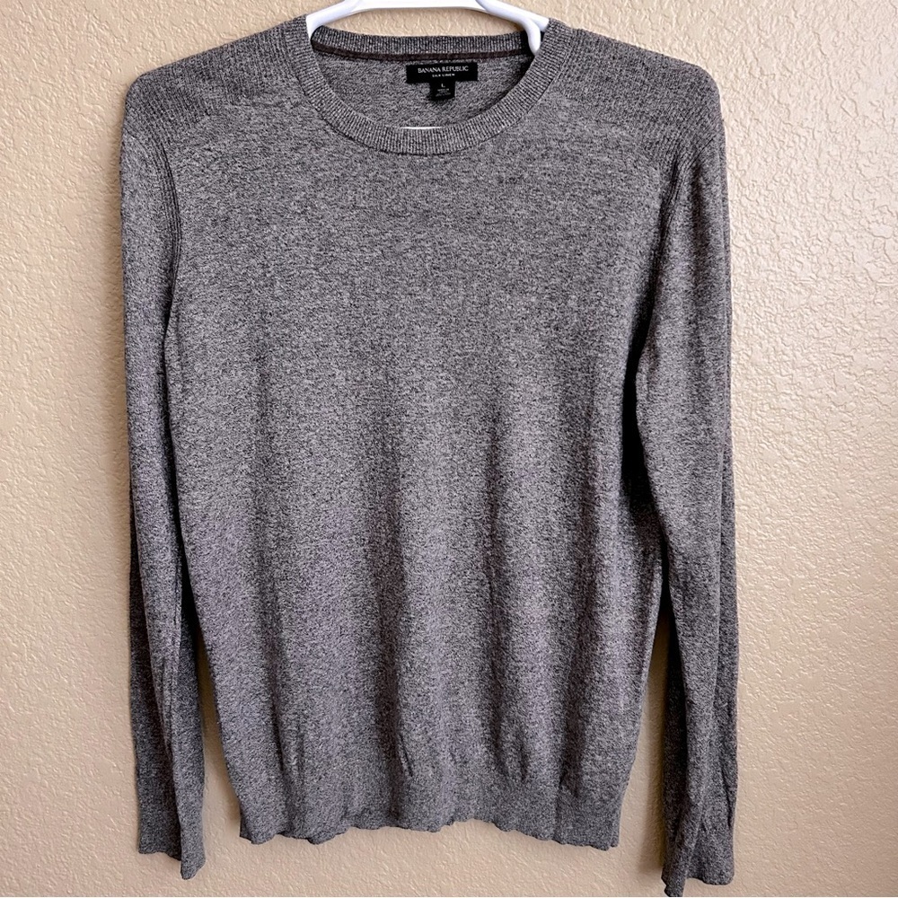 Banana Republic Silk/Linen Crewneck Sweater - Picture 1 of 6